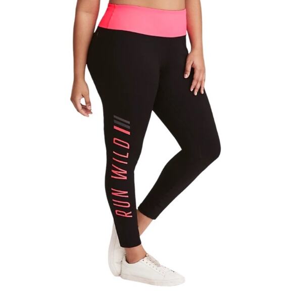 Torrid Active Run Wild Leggings Size 2X High Rise Graphic Print Neon Gym Train - Picture 1 of 14